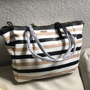 Kate Spade Grant Street Vinyl Adair Cream Baby Bag